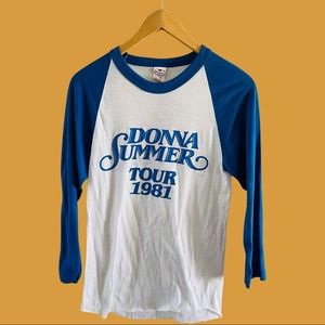 [Donna Summer] ‘81 “Summer is Back” Tour Anvil Baseball T-Shirt